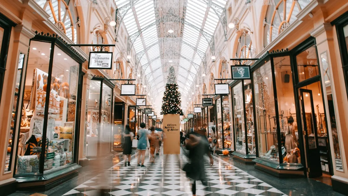 Commerce animé par une ambiance sonore